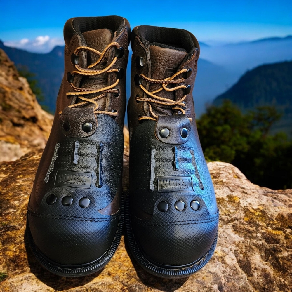 WORX by Red Wing Shoes Men's  Metguard Steel Safety Toe Boots Size 5.5